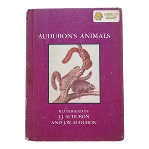 Audubon’s Animals Illustrated Book - Magenta Cover by J.J. Audubon